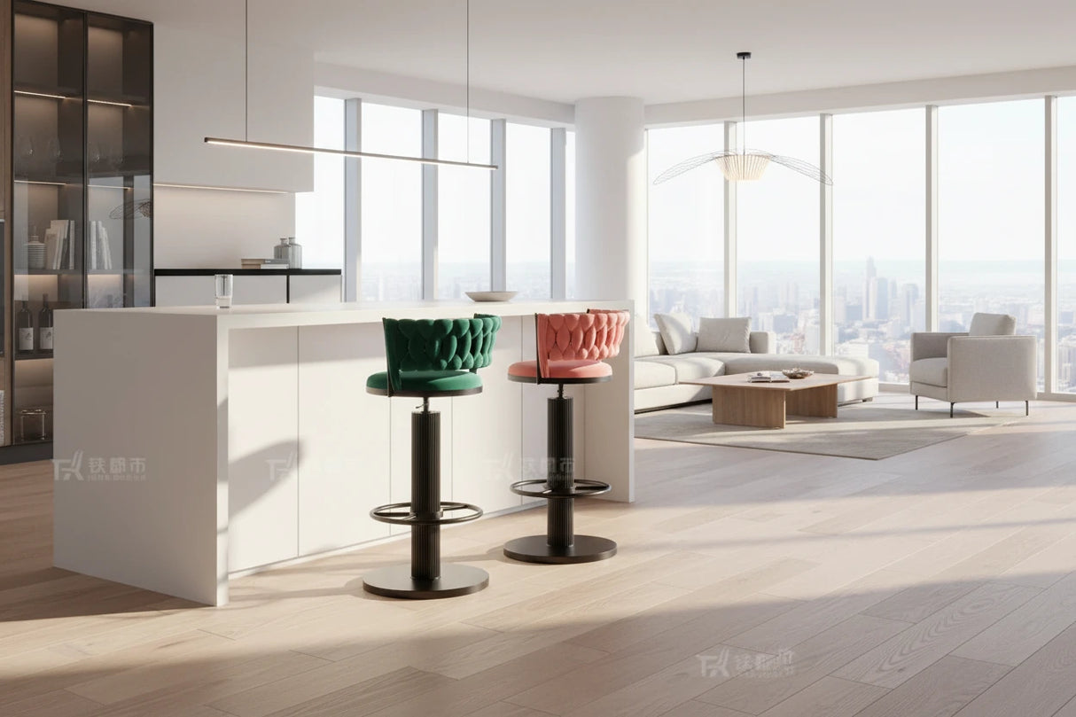 Tabourets Velvet Bar Stools & Kitchen Island Counter Bar Stool-ChandeliersDecor.com