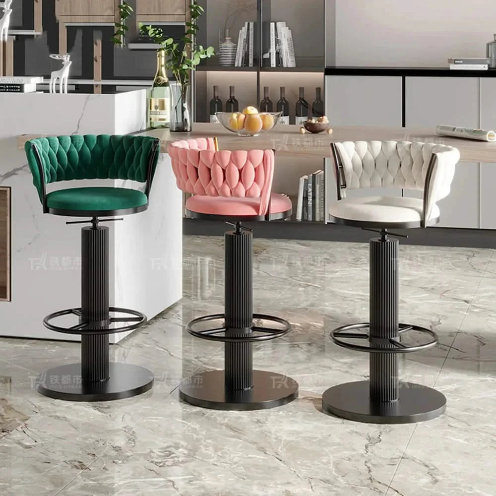 Tabourets Velvet Bar Stools & Kitchen Island Counter Bar Stool-ChandeliersDecor.com