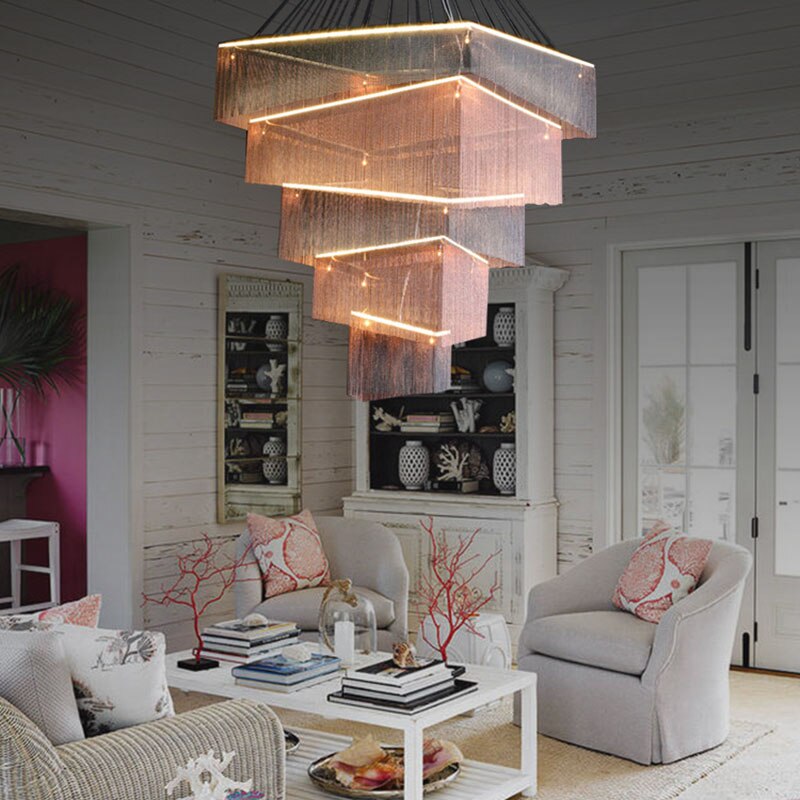 ChandeliersDecor.com-Chandeliers-Tassel Chain Chandelier: Transform Any Space