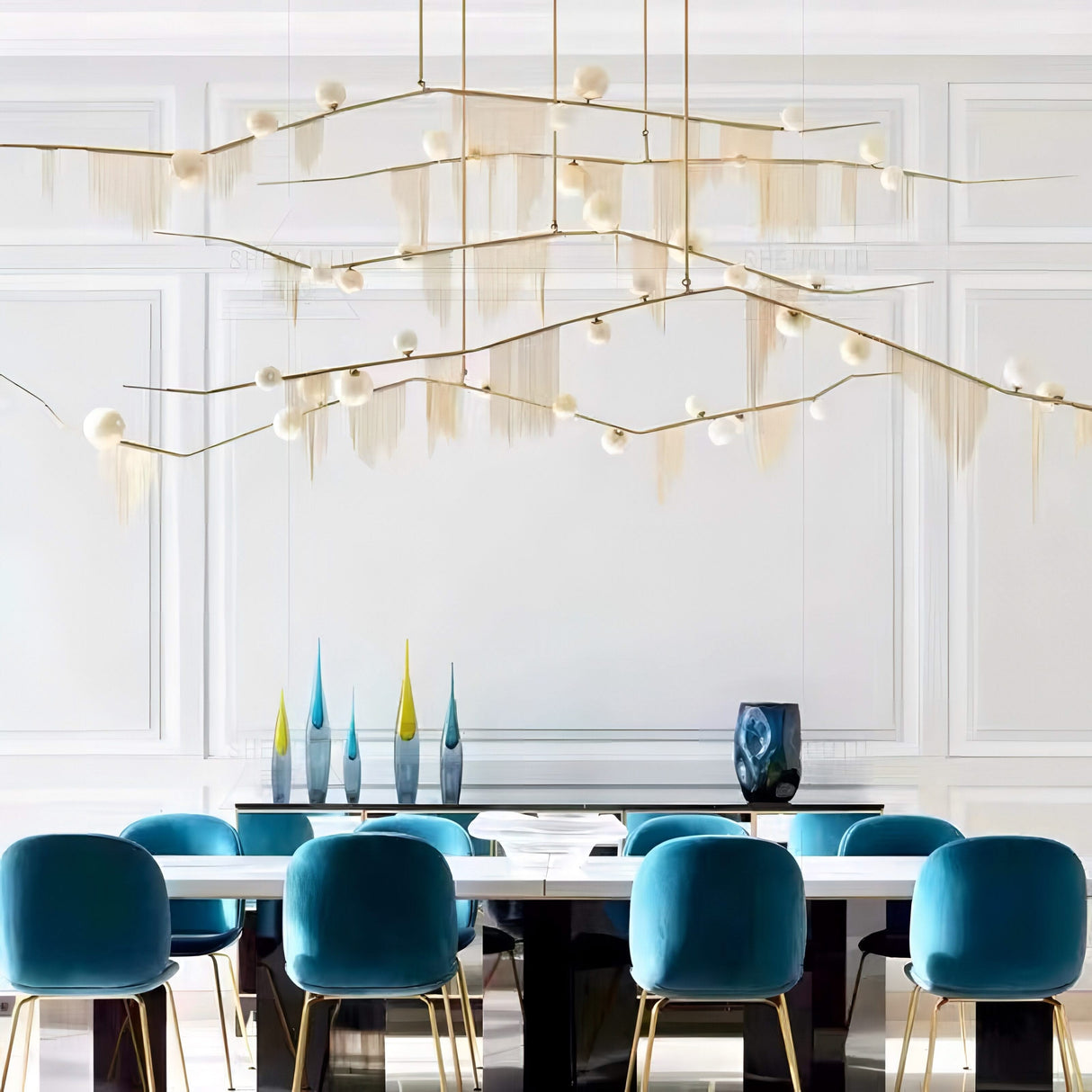 ChandeliersDecor.com-Kitchen Island-Tassel Chandelier: Lighting with a Touch of Elegance