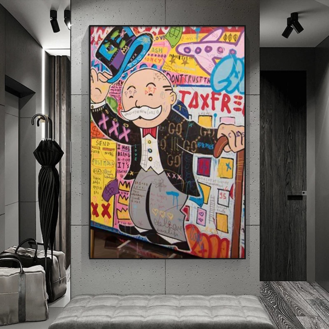 TaxFree - Alec Monopoly Canvas Wall Art Decor-ChandeliersDecor.com