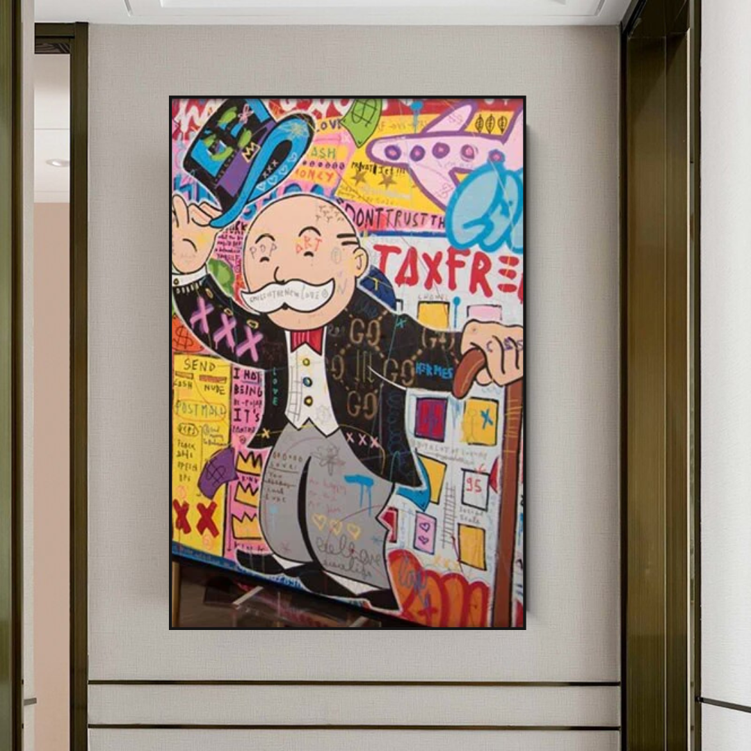 TaxFree - Alec Monopoly Canvas Wall Art Decor-ChandeliersDecor.com