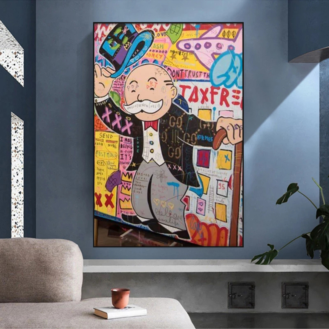 TaxFree - Alec Monopoly Canvas Wall Art Decor-ChandeliersDecor.com