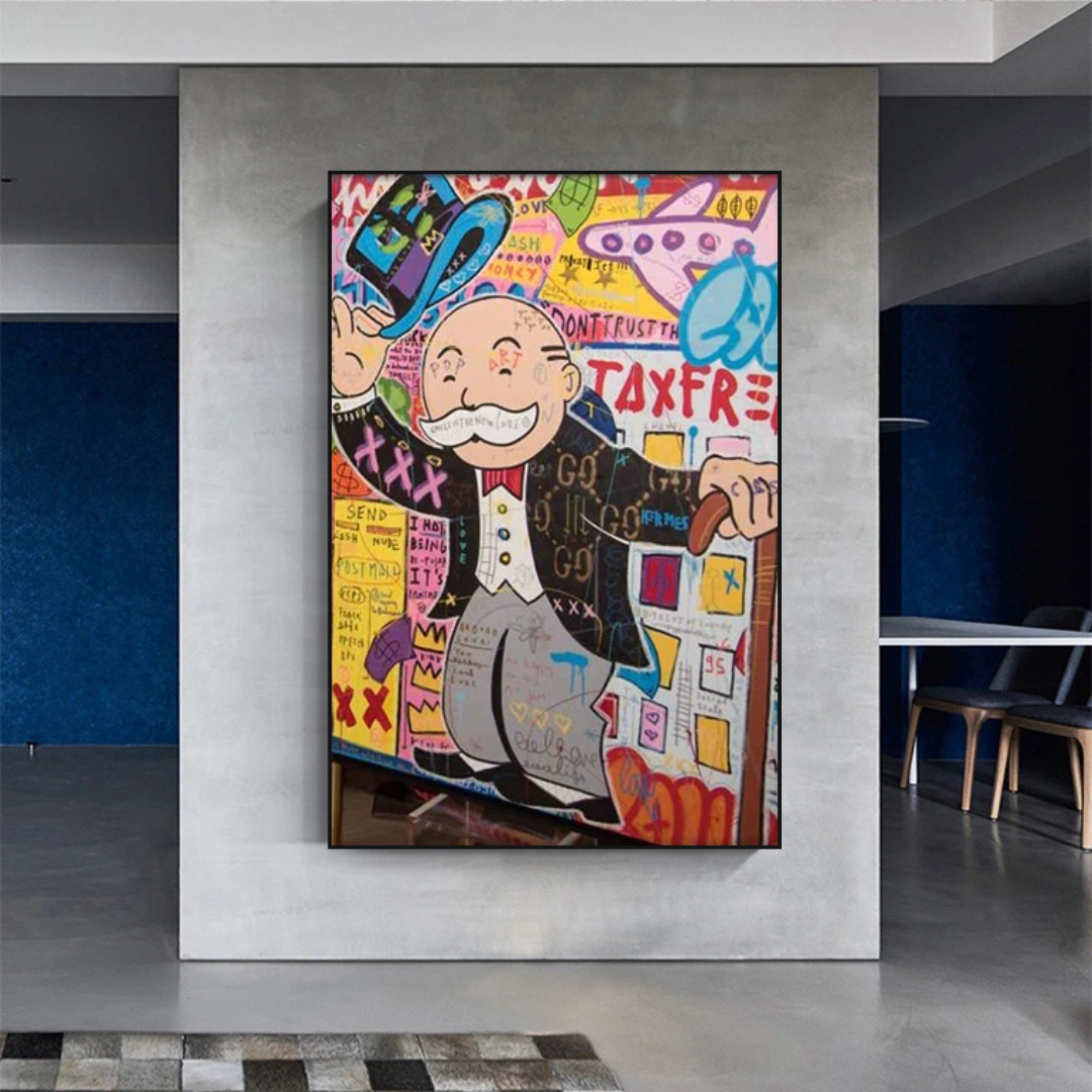 TaxFree - Alec Monopoly Canvas Wall Art Decor-ChandeliersDecor.com