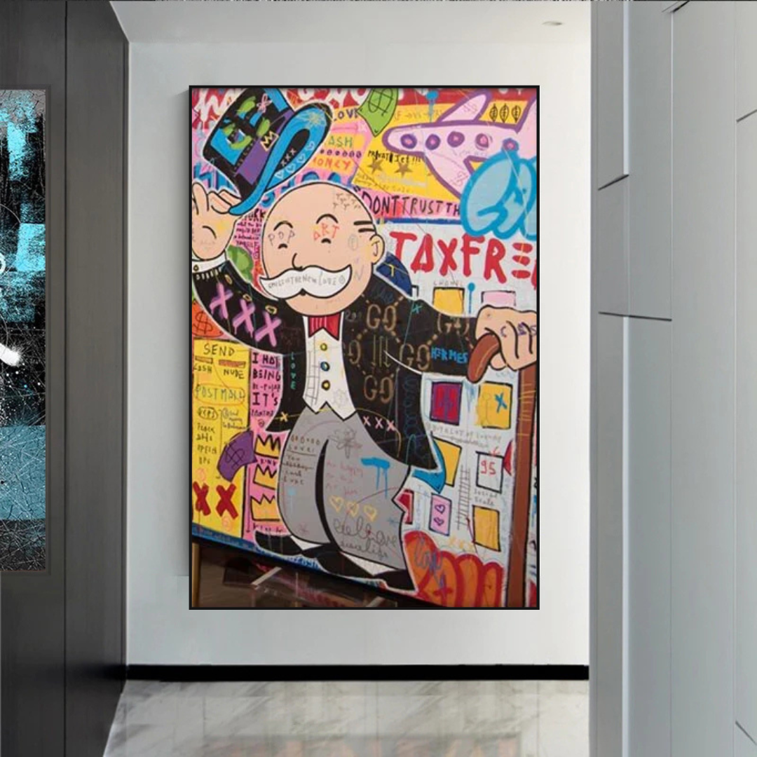 TaxFree - Alec Monopoly Canvas Wall Art Decor-ChandeliersDecor.com