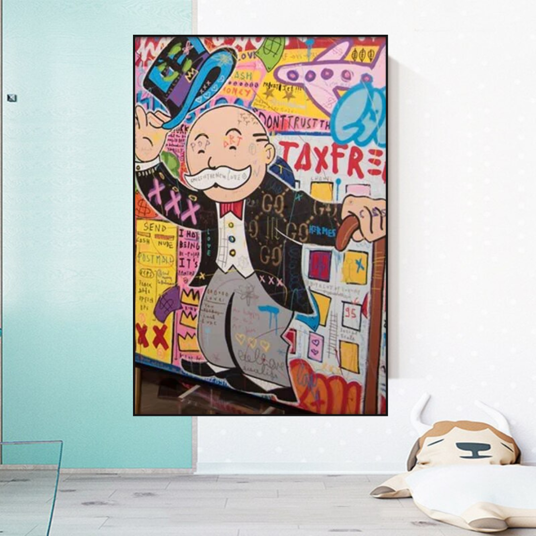 TaxFree - Alec Monopoly Canvas Wall Art Decor-ChandeliersDecor.com
