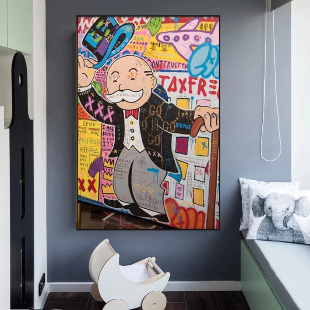 TaxFree - Alec Monopoly Canvas Wall Art Decor-ChandeliersDecor.com