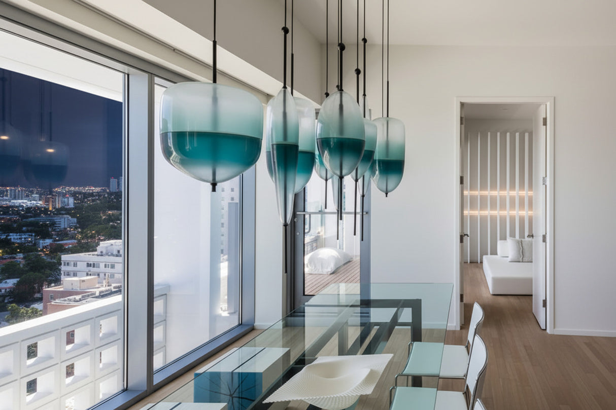 Tear Drops Style Glass Pendant Lights for Living Room-ChandeliersDecor.com