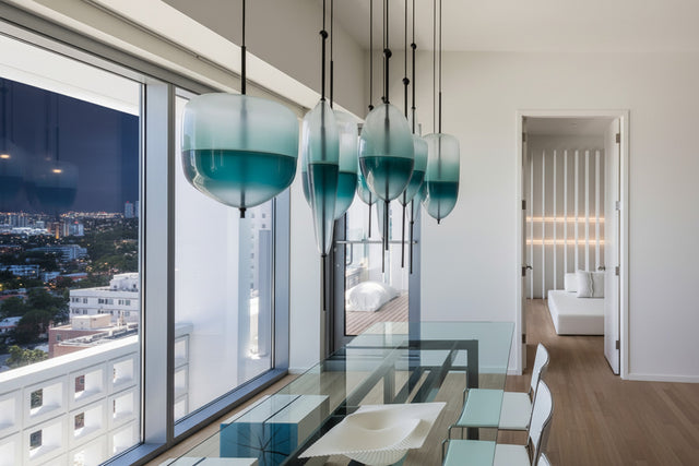 Tear Drops Style Glass Pendant Lights for Living Room-ChandeliersDecor.com