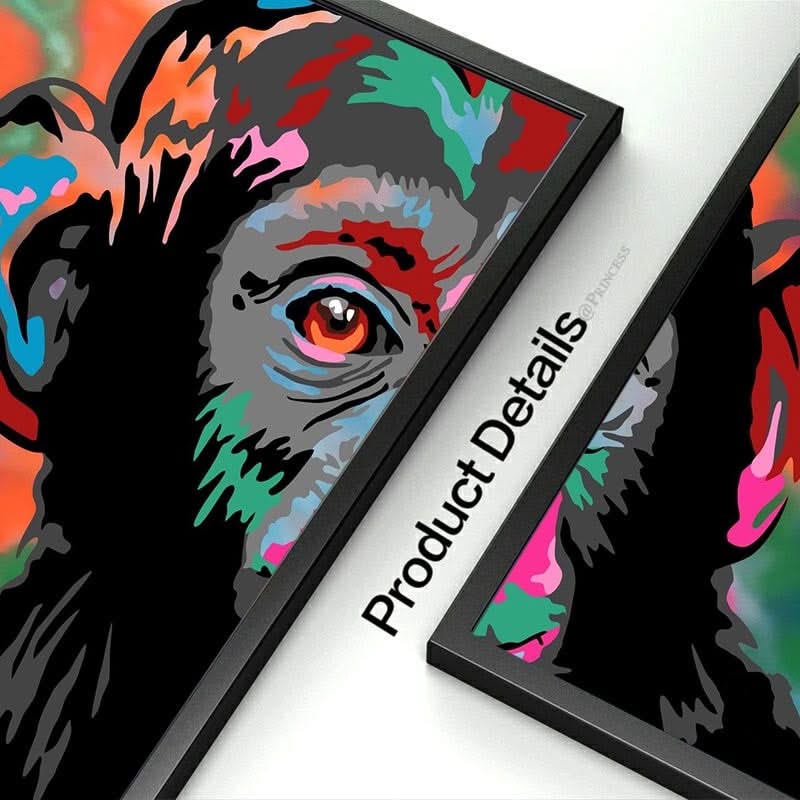 The Fascinating Monkey Face Poster - Limited Edition-ChandeliersDecor.com