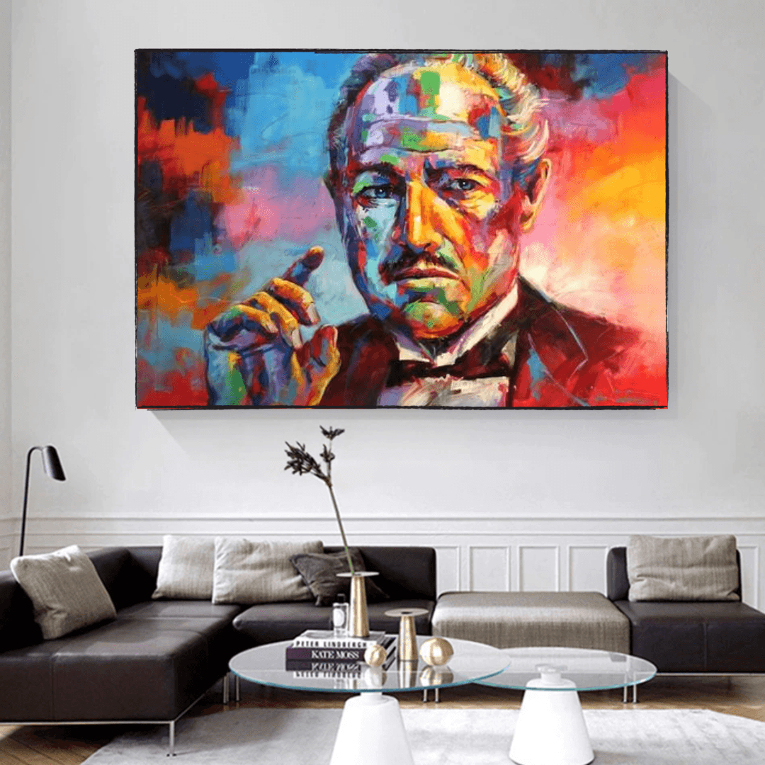 The Godfather Canvas Poster Wall Hanging - Stylish and Unique Wall Art Gift-ChandeliersDecor.com