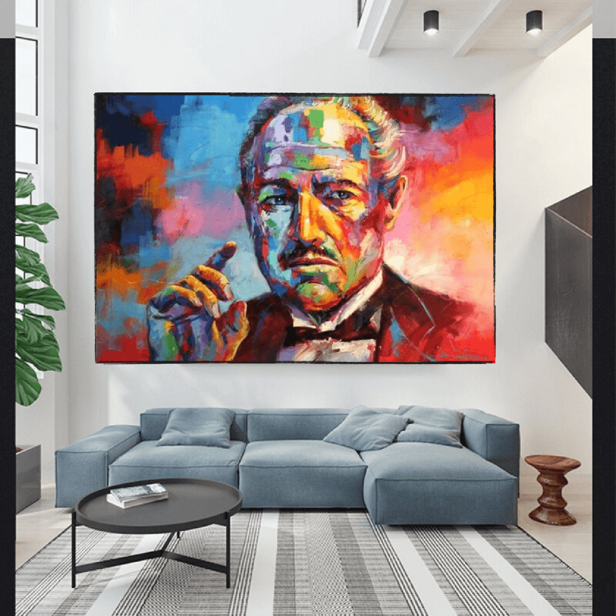 The Godfather Canvas Poster Wall Hanging - Stylish and Unique Wall Art Gift-ChandeliersDecor.com