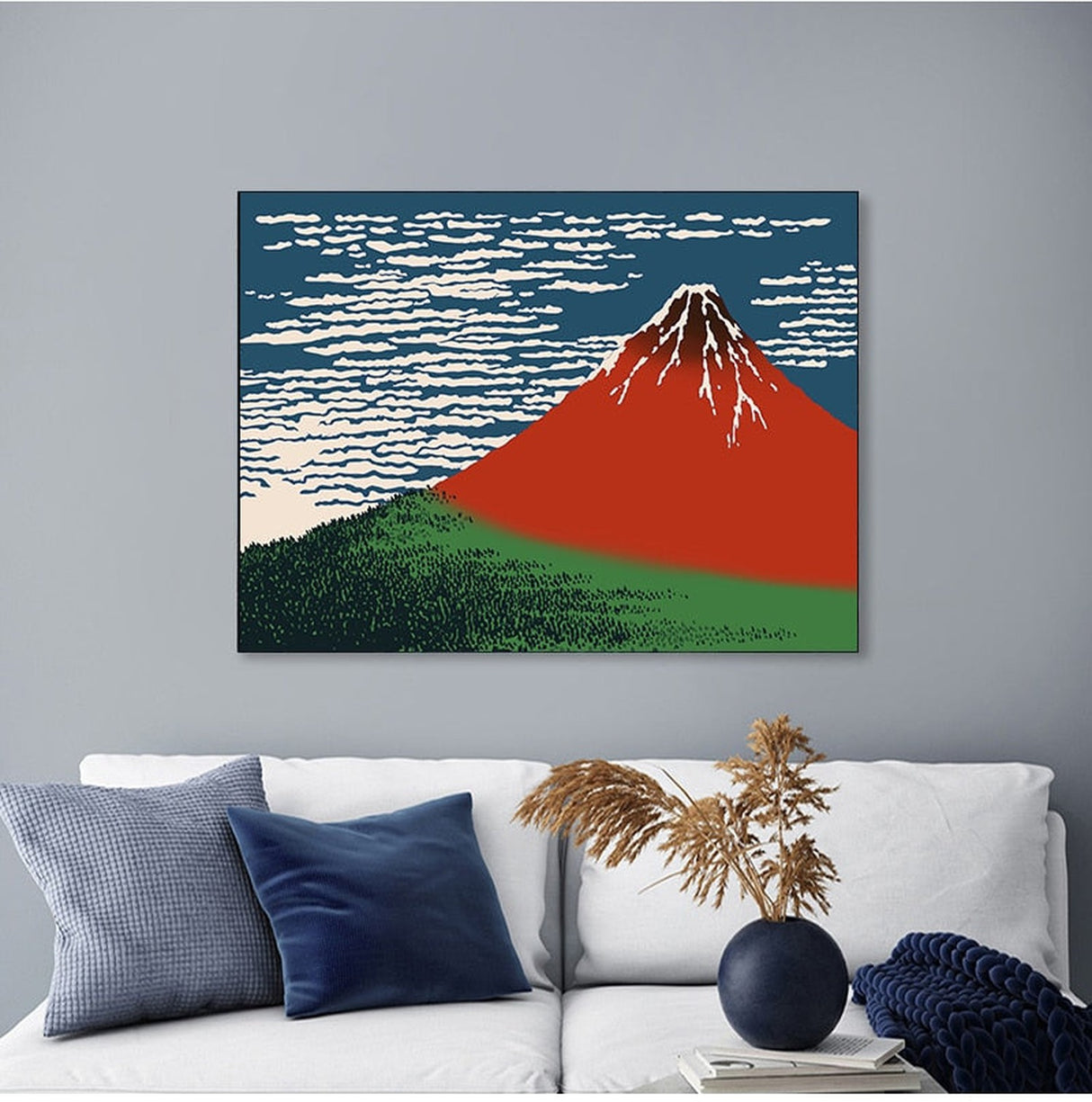 ChandeliersDecor.com-Wall Posters-The Great Volcano of Kanagawa Japanese Art Canvas Wall Art