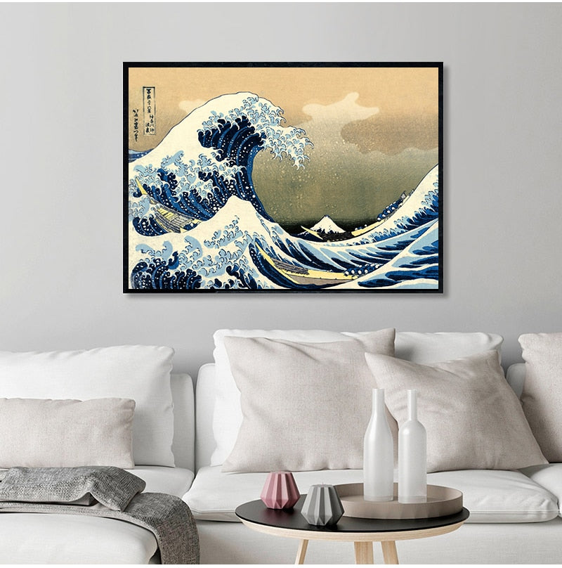 ChandeliersDecor.com-Wall Posters-The Great Wave of Kanagawa Japanese Art Canvas Wall Art