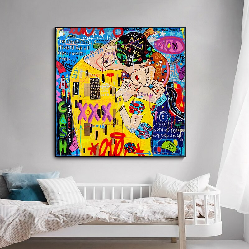 ChandeliersDecor.com-Wall Posters-The Kiss Reproductions Canvas Wall Art