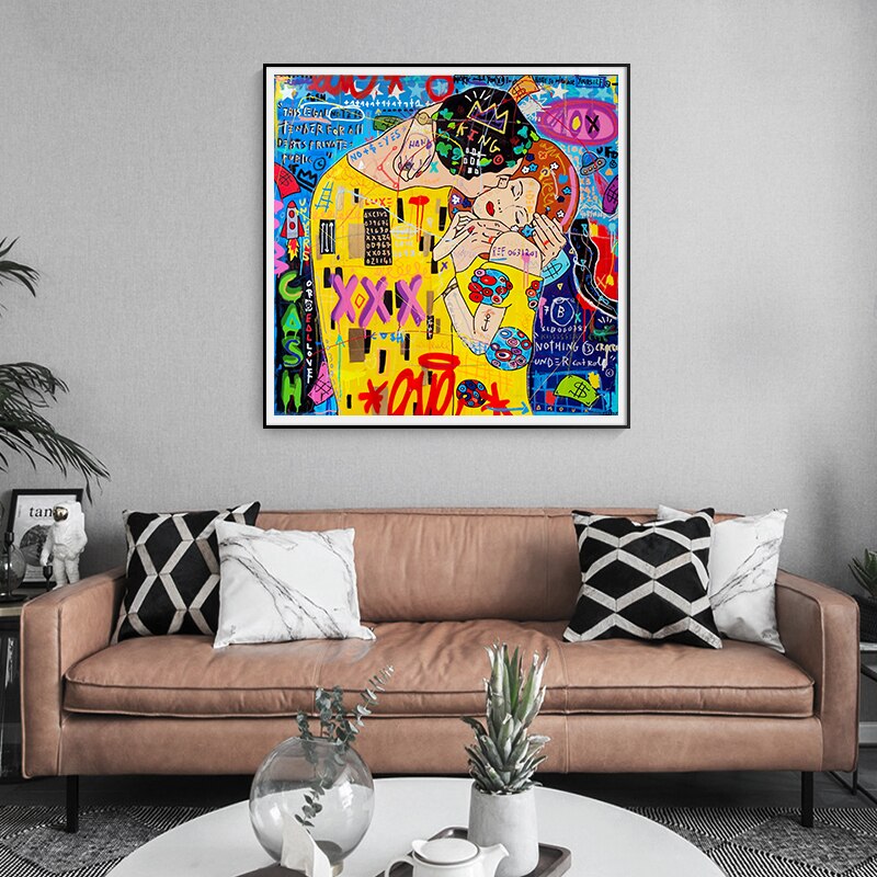 ChandeliersDecor.com-Wall Posters-The Kiss Reproductions Canvas Wall Art