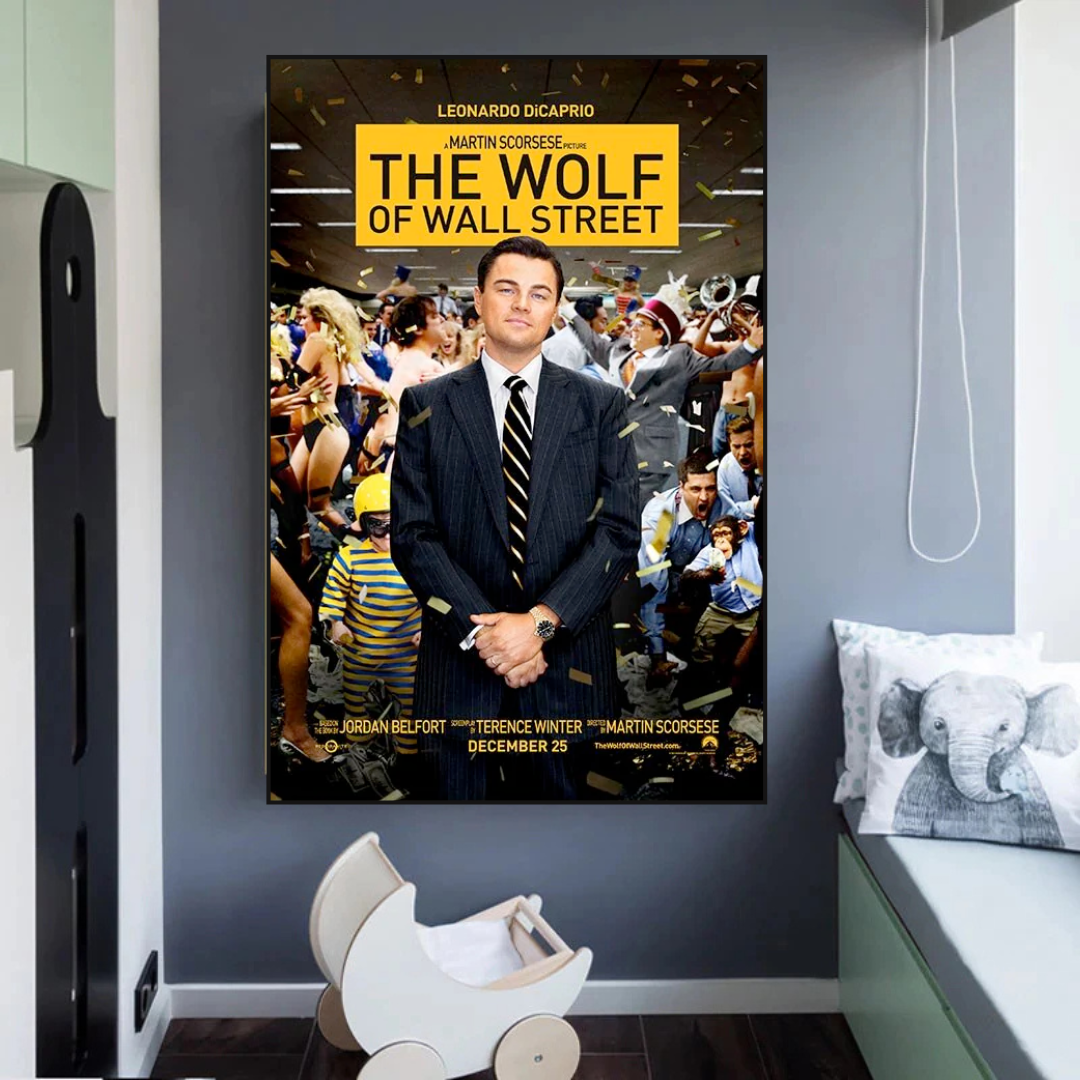 The Wolf of Wall Street Leonardo Dicaprio Canvas Wall Art-ChandeliersDecor.com