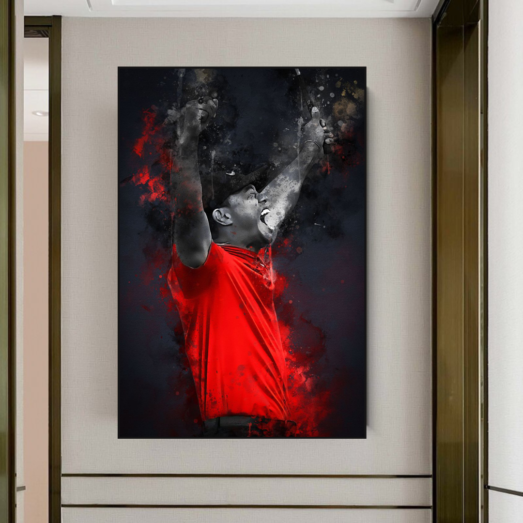 Tiger Woods Canvas Wall Art: Captivating Masterpiece-ChandeliersDecor.com