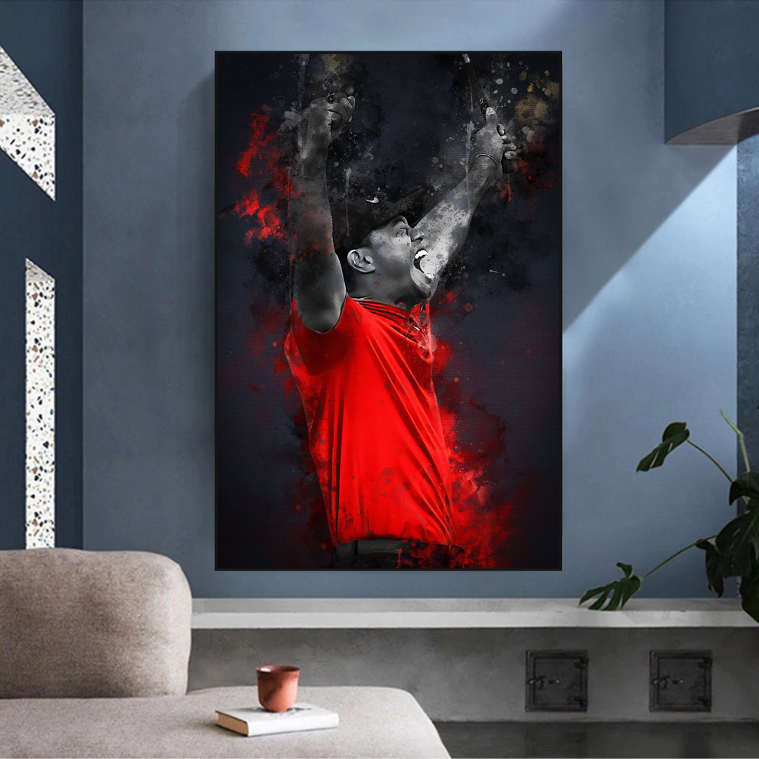 Tiger Woods Canvas Wall Art: Captivating Masterpiece-ChandeliersDecor.com