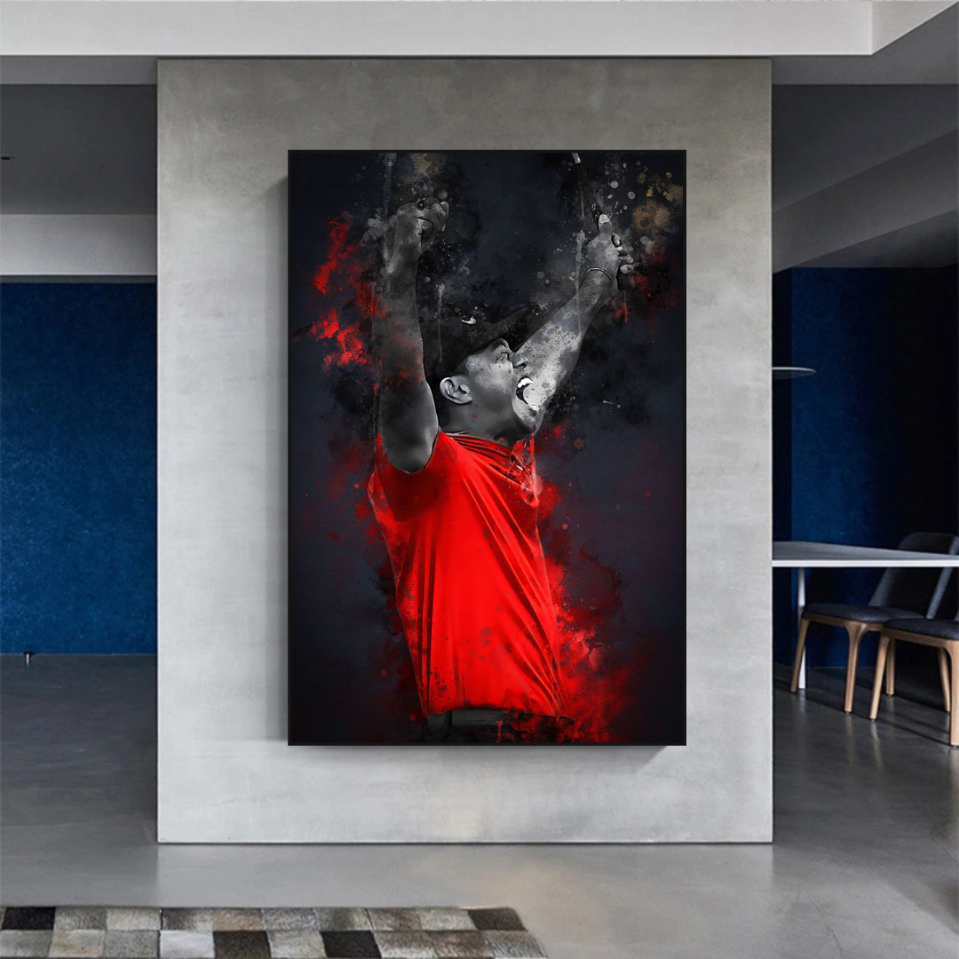 Tiger Woods Canvas Wall Art: Captivating Masterpiece-ChandeliersDecor.com
