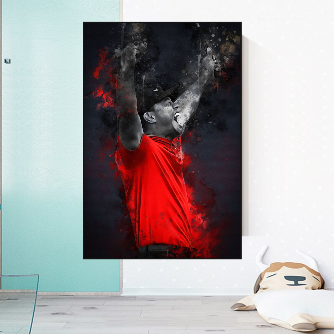 Tiger Woods Canvas Wall Art: Captivating Masterpiece-ChandeliersDecor.com