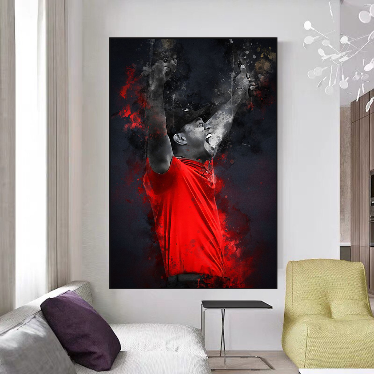 Tiger Woods Canvas Wall Art: Captivating Masterpiece-ChandeliersDecor.com