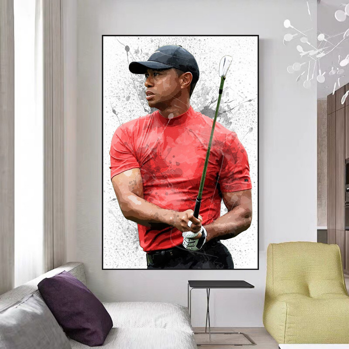ChandeliersDecor.com-Wall Posters-Tiger Woods Canvas Wall Art: Captivating Sports Memorabilia