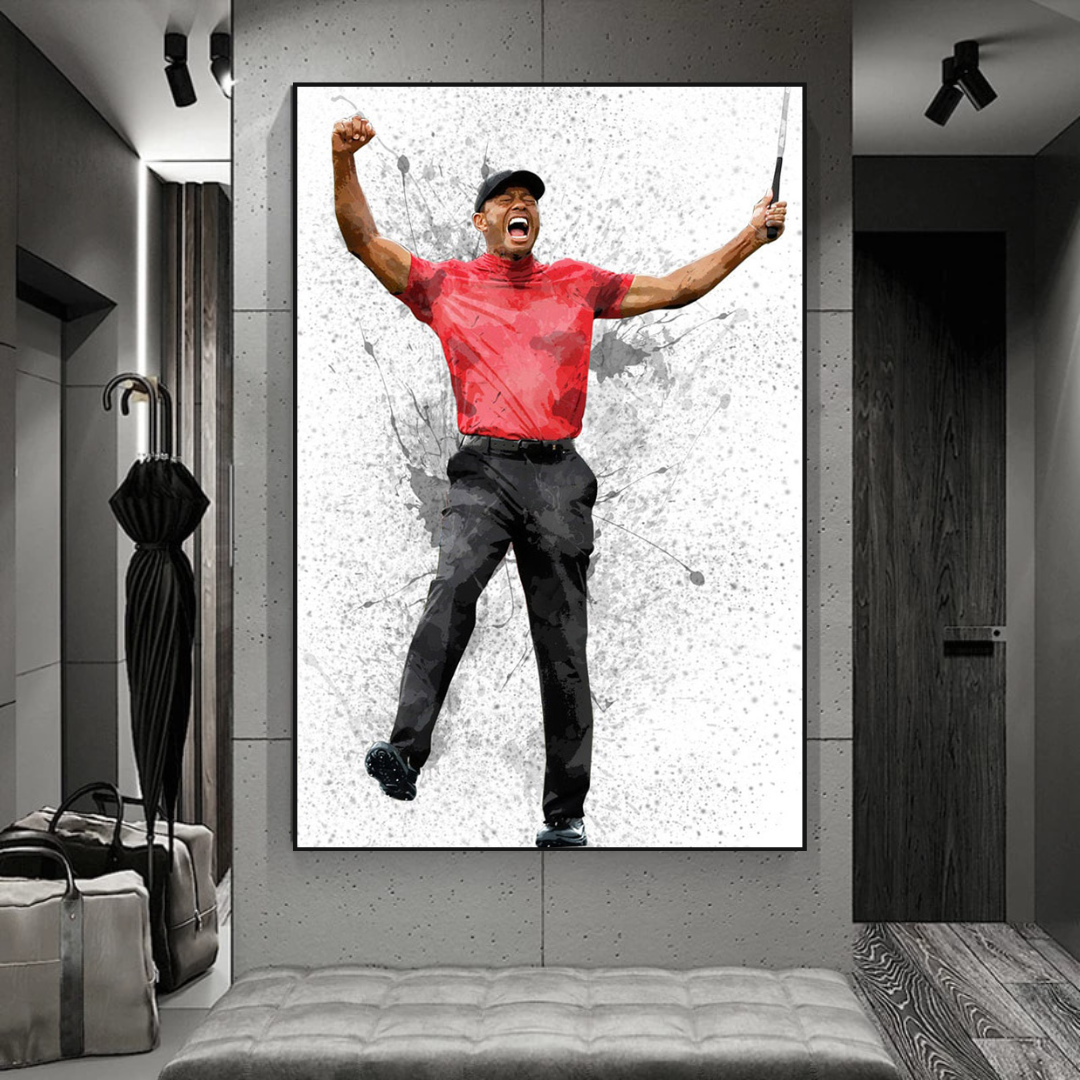 Tiger Woods Canvas Wall Art Decor for Golf Enthusiasts-ChandeliersDecor.com