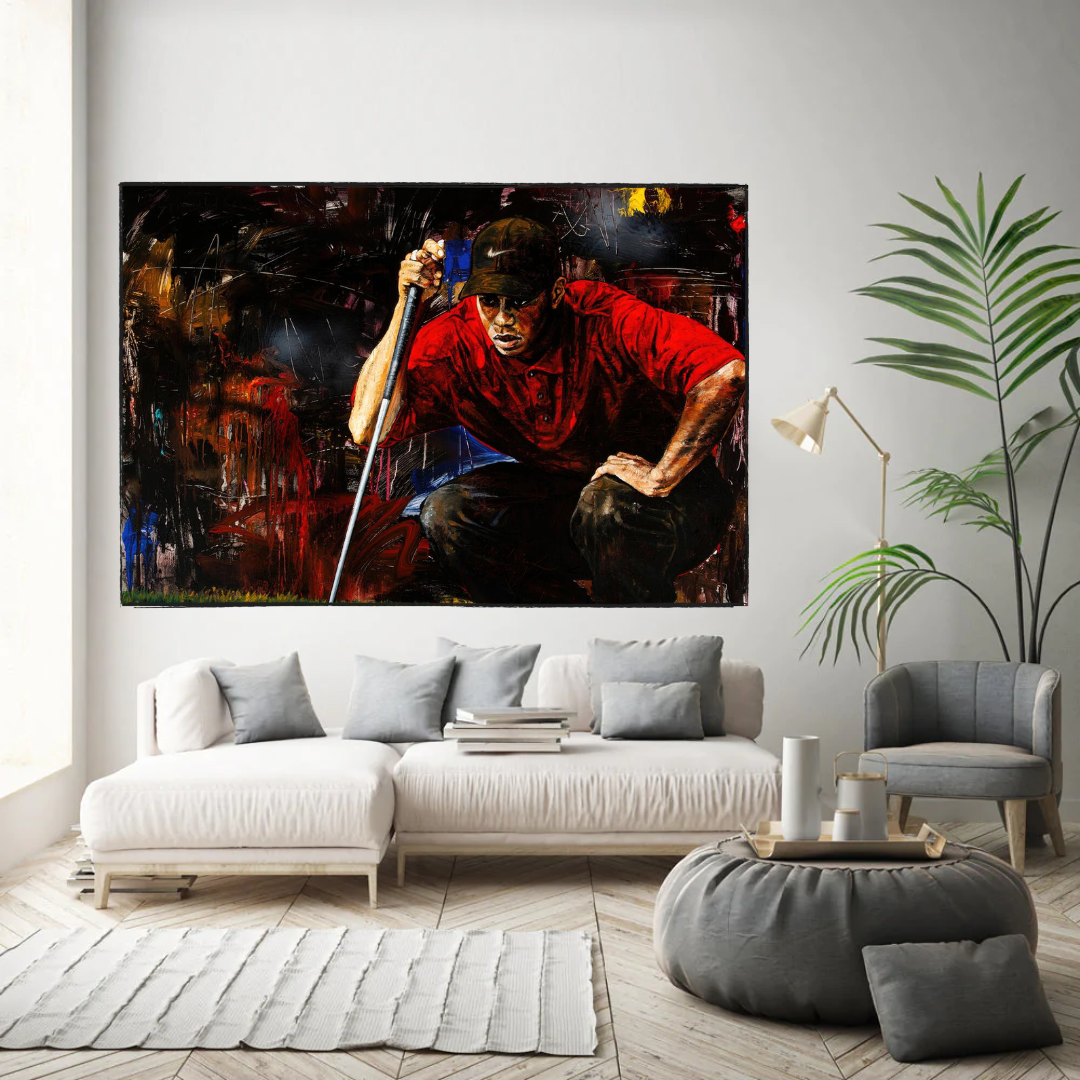 Tiger Woods Canvas Wall Art: Express Your Love for Golf-ChandeliersDecor.com