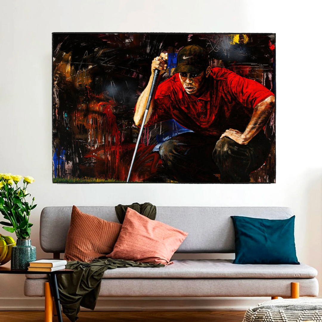 ChandeliersDecor.com-Wall Posters-Tiger Woods Canvas Wall Art: Express Your Love for Golf