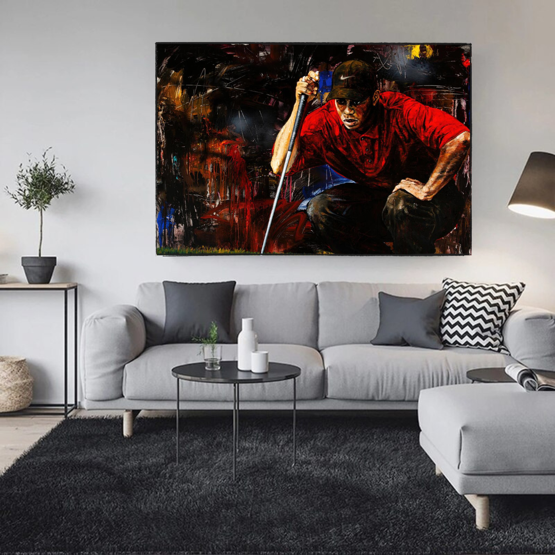 Tiger Woods Canvas Wall Art: Express Your Love for Golf-ChandeliersDecor.com