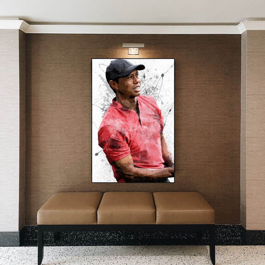 Tiger Woods Canvas Wall Art: Immersive Sports Decor-ChandeliersDecor.com