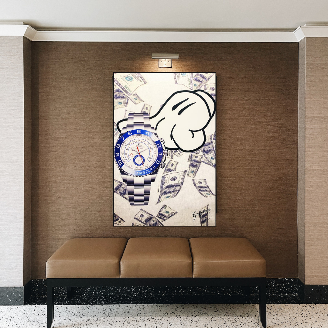 ChandeliersDecor.com-Wall Posters-Time is Money Art: Rolex Canvas Wall Art