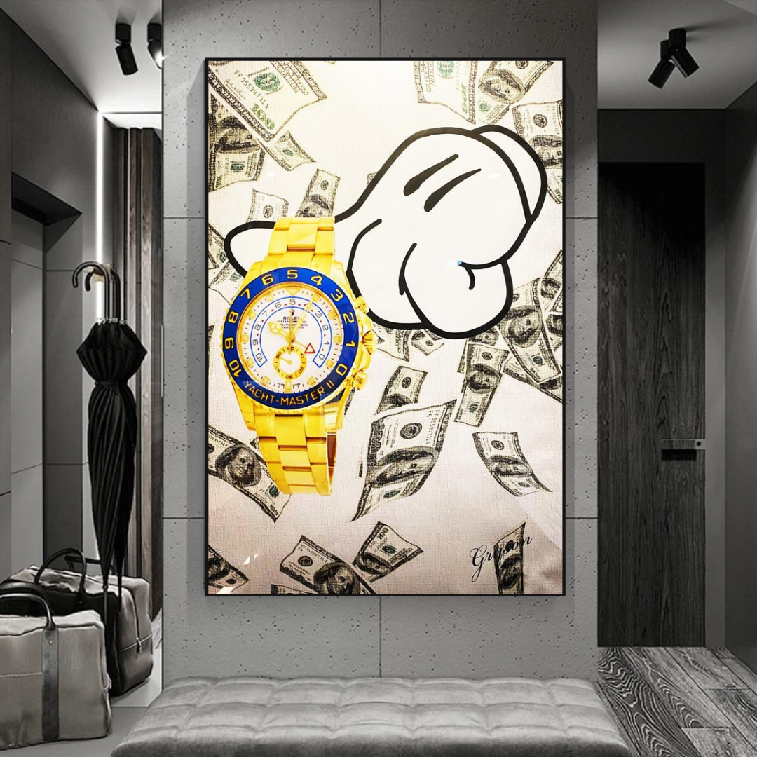 Time is Money Poster - A Motivational Reminder for Success-ChandeliersDecor.com