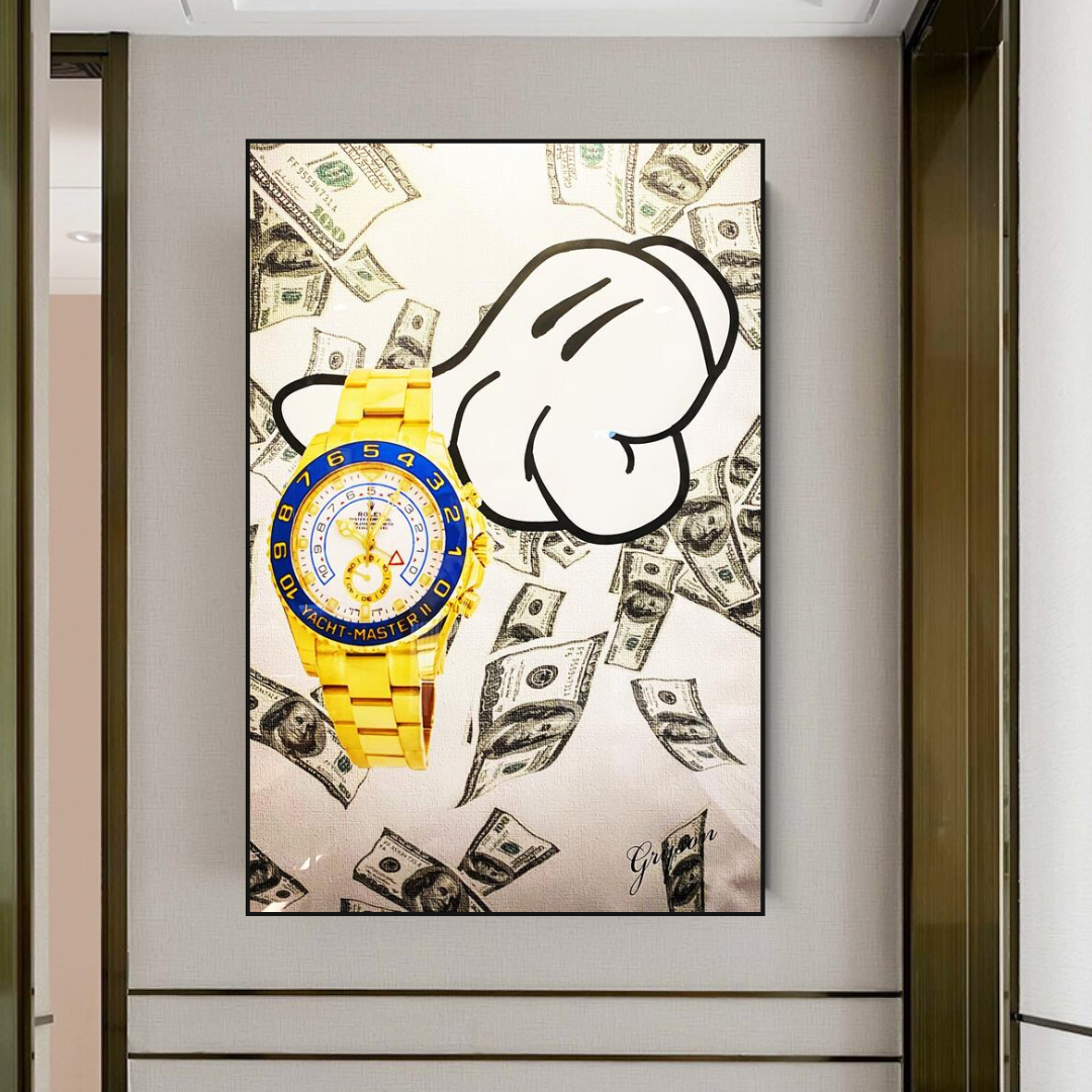 ChandeliersDecor.com-Wall Posters-Time is Money Poster - Motivational Wall Art
