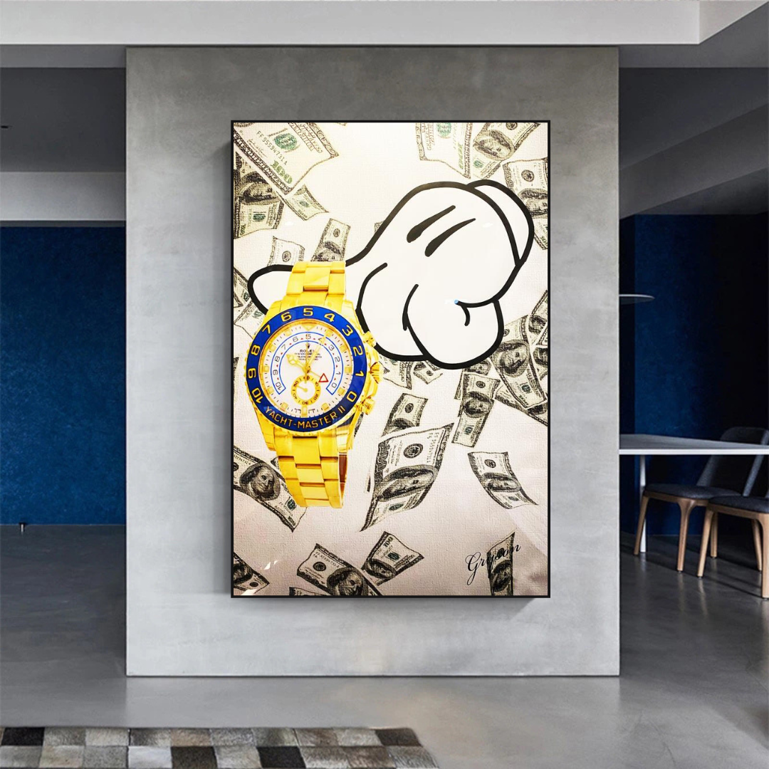 ChandeliersDecor.com-Wall Posters-Time is Money Poster - Motivational Wall Art