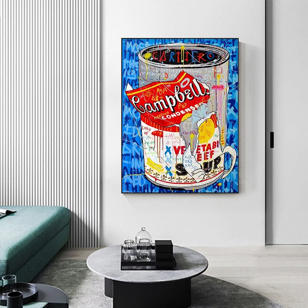 Tomato Soup Canvas Wall Art-ChandeliersDecor.com