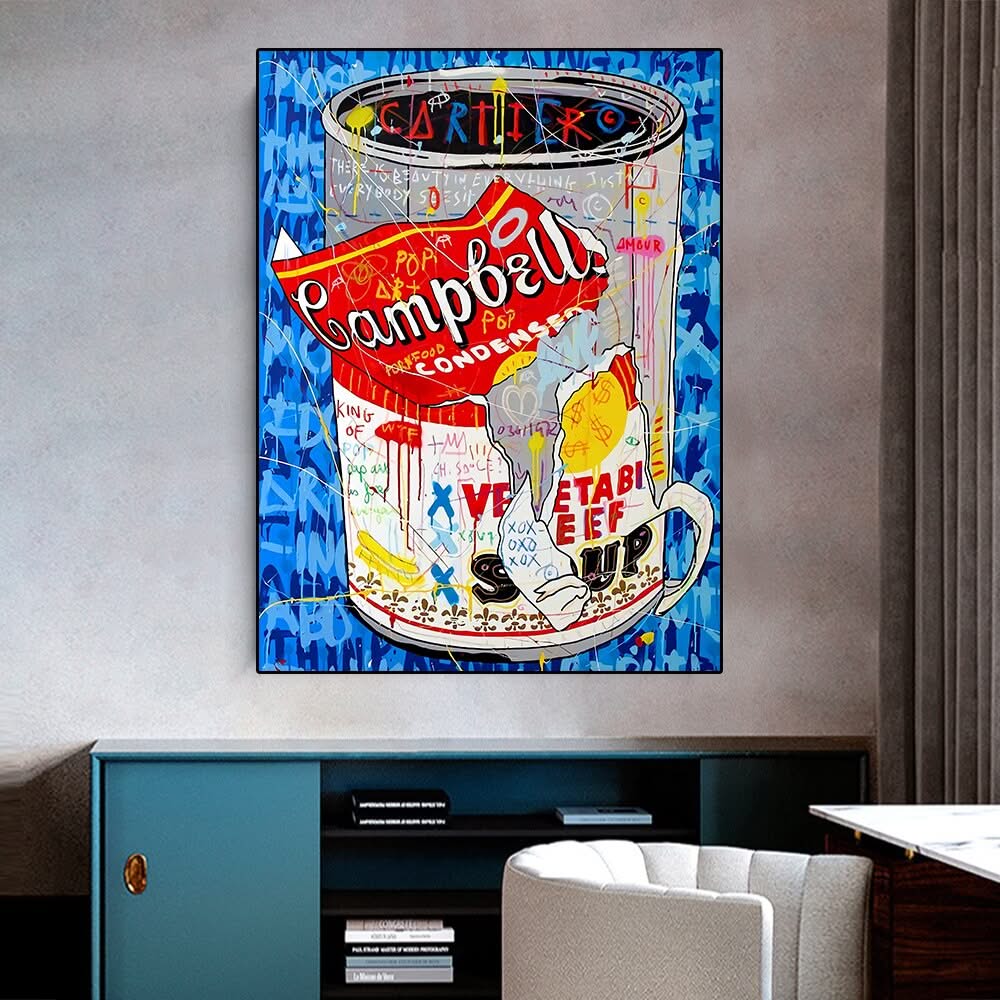 Tomato Soup Canvas Wall Art-ChandeliersDecor.com