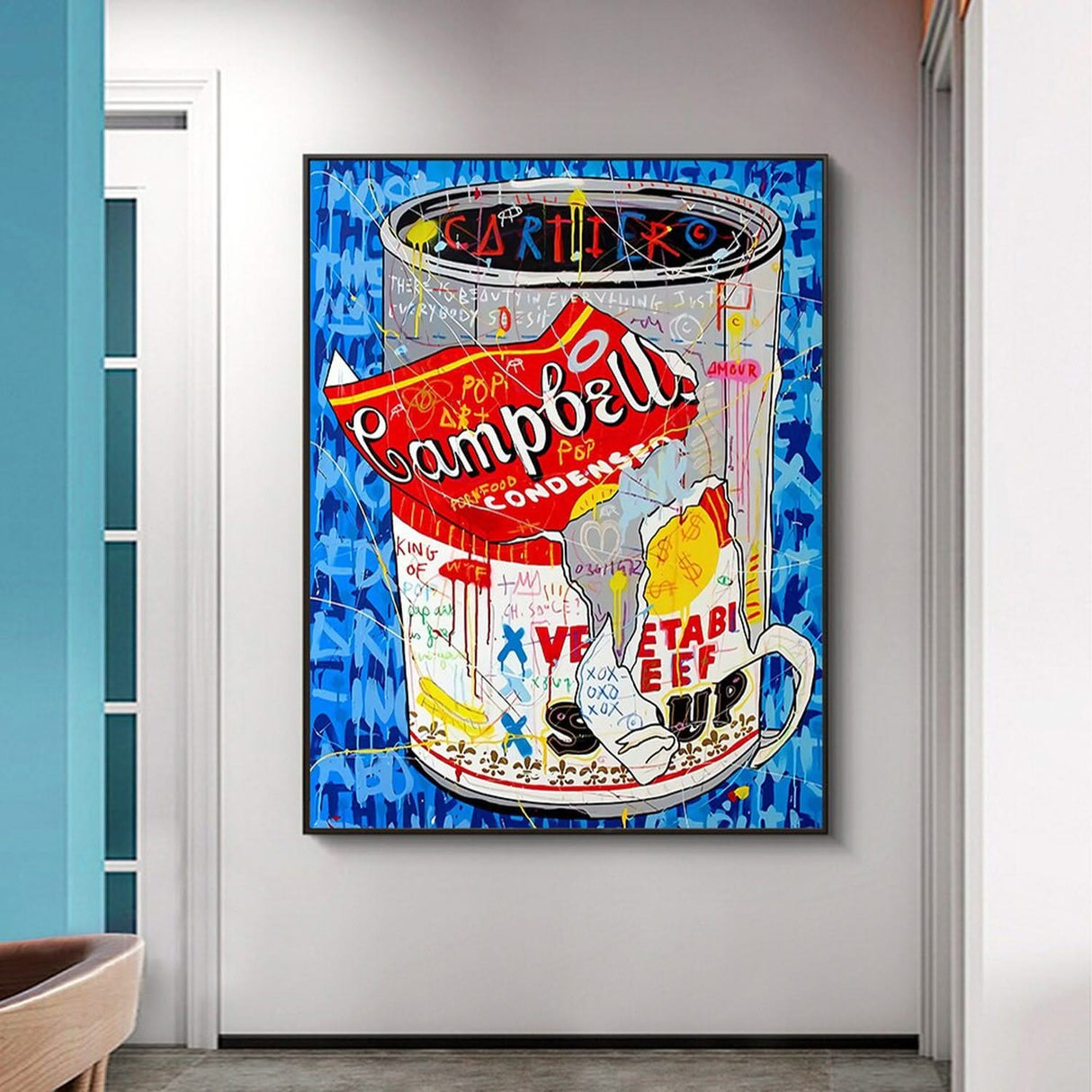 Tomato Soup Canvas Wall Art-ChandeliersDecor.com