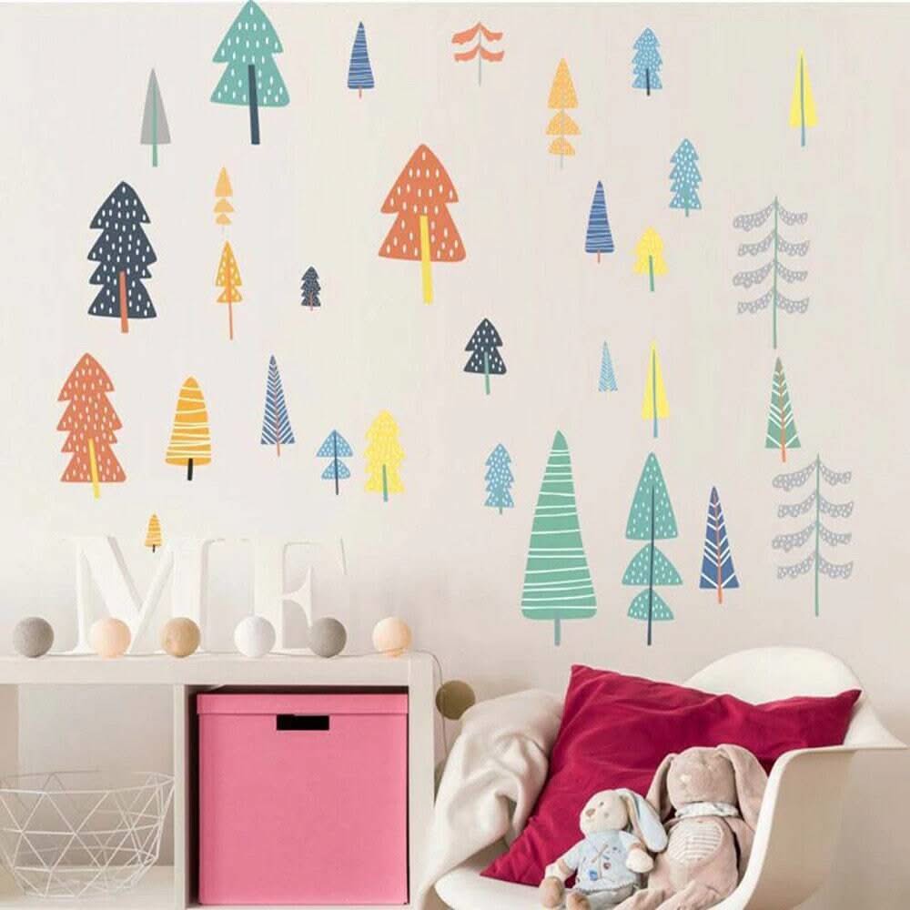 ChandeliersDecor.com-Home Decor Decals-Tree Wall Stickers for Kids Room - Woodland Theme - Perfect Gift for Kids