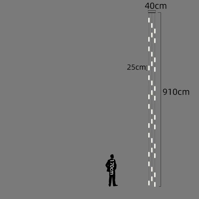 ChandeliersDecor.com-Staircase Chandelier-Tubes: Staircase Chandelier - Exquisite Lighting Solution