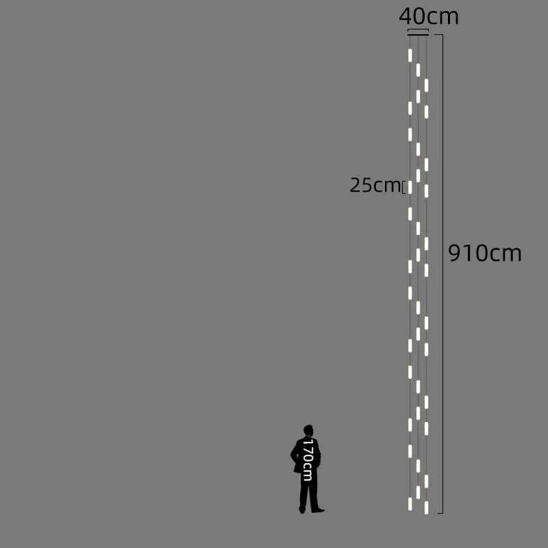 ChandeliersDecor.com-Staircase Chandelier-Tubes: Staircase Chandelier - Exquisite Lighting Solution