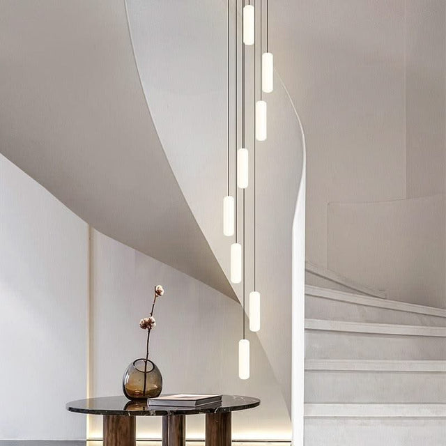 ChandeliersDecor.com-Staircase Chandelier-Tubes: Staircase Chandelier - Exquisite Lighting Solution