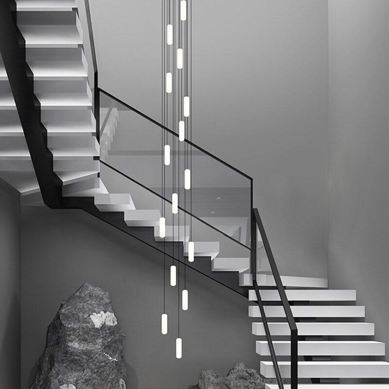 ChandeliersDecor.com-Staircase Chandelier-Tubes: Staircase Chandelier - Exquisite Lighting Solution