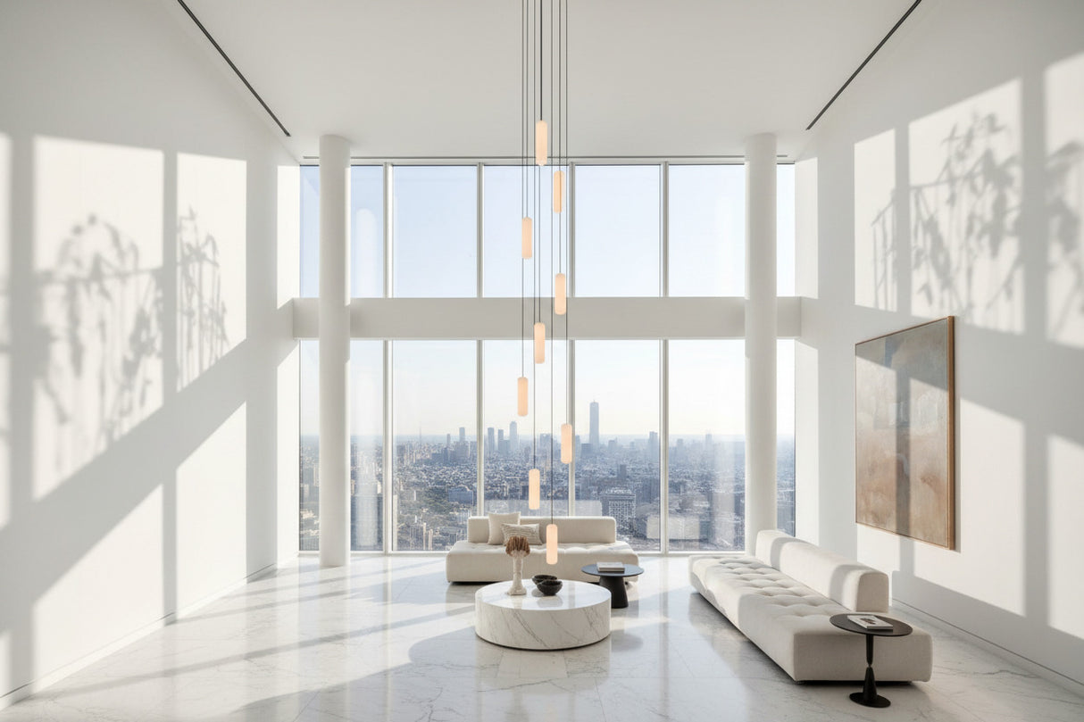 ChandeliersDecor.com-Staircase Chandelier-Tubes: Staircase Chandelier - Exquisite Lighting Solution