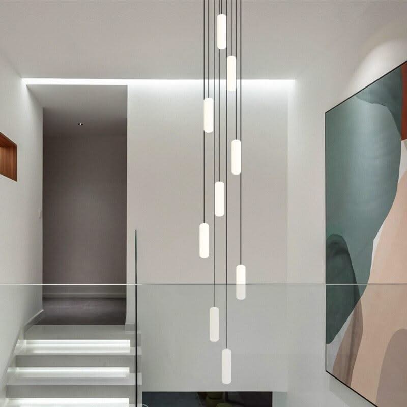 ChandeliersDecor.com-Staircase Chandelier-Tubes: Staircase Chandelier - Exquisite Lighting Solution