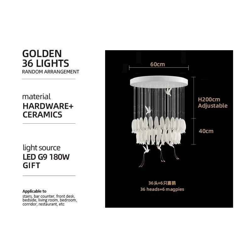 Tulip Spiral Ceramic Chandelier Lighting-ChandeliersDecor.com