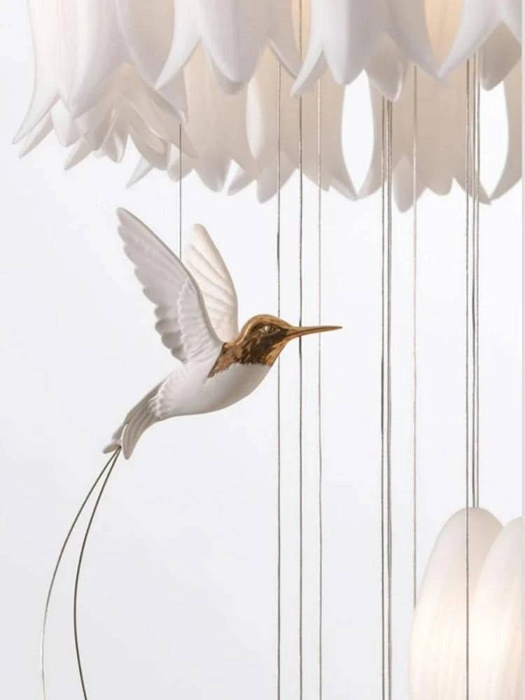 Tulip Spiral Ceramic Chandelier Lighting-ChandeliersDecor.com