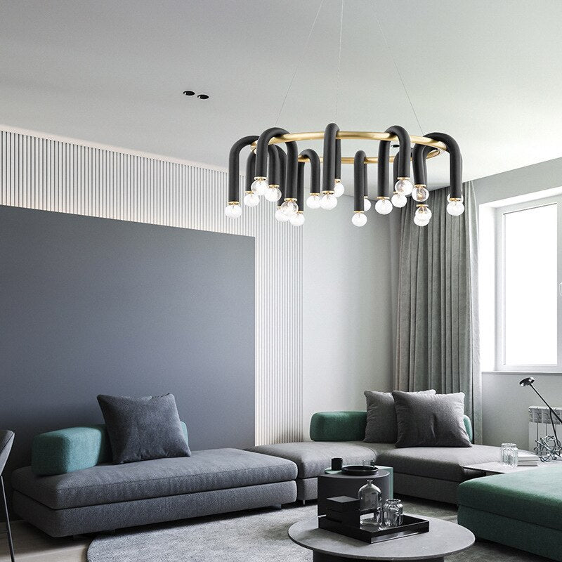 ChandeliersDecor.com-Chandeliers-U Shape Tube Chandelier - Exclusive Lighting Fixture