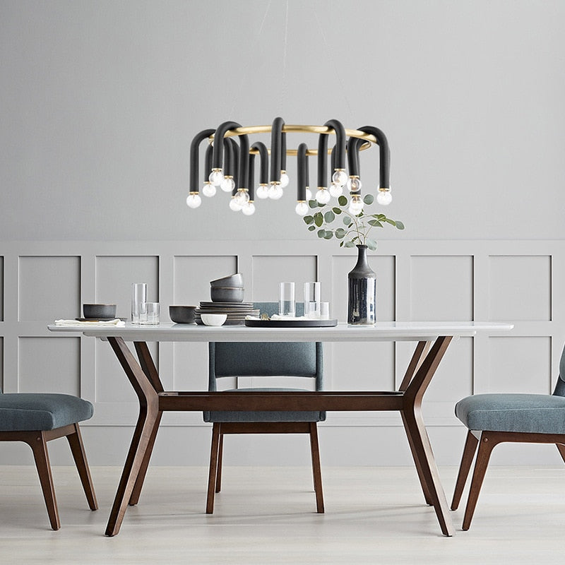 ChandeliersDecor.com-Chandeliers-U Shape Tube Chandelier - Exclusive Lighting Fixture